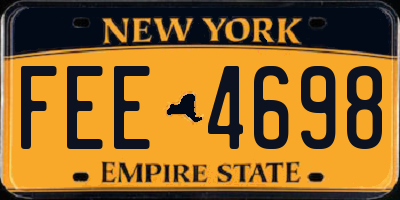 NY license plate FEE4698