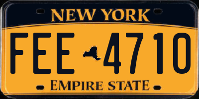 NY license plate FEE4710