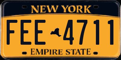NY license plate FEE4711