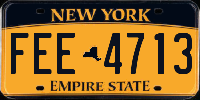 NY license plate FEE4713