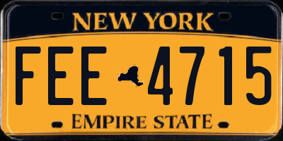 NY license plate FEE4715