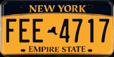 NY license plate FEE4717
