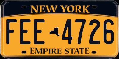 NY license plate FEE4726