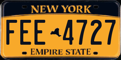 NY license plate FEE4727