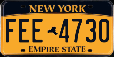 NY license plate FEE4730