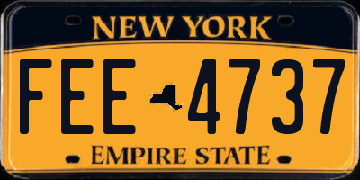 NY license plate FEE4737
