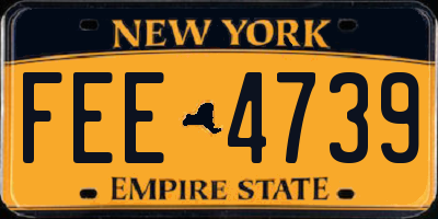 NY license plate FEE4739