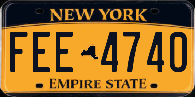 NY license plate FEE4740