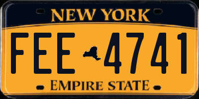 NY license plate FEE4741