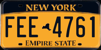 NY license plate FEE4761