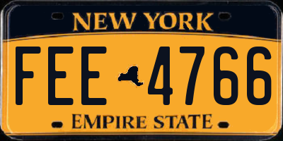 NY license plate FEE4766
