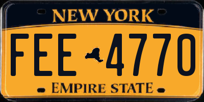 NY license plate FEE4770