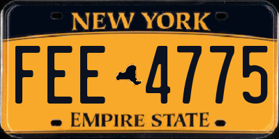 NY license plate FEE4775