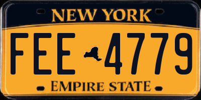 NY license plate FEE4779