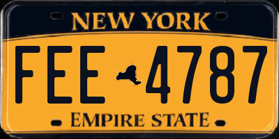 NY license plate FEE4787