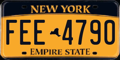 NY license plate FEE4790