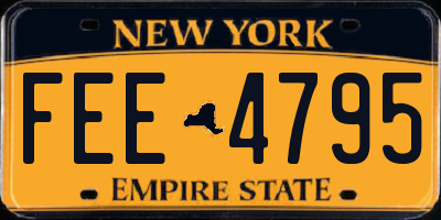 NY license plate FEE4795