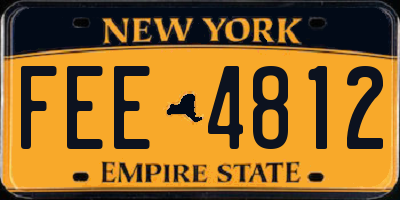 NY license plate FEE4812