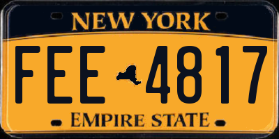 NY license plate FEE4817