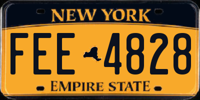 NY license plate FEE4828