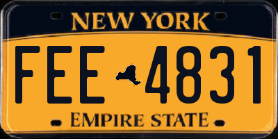 NY license plate FEE4831