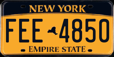 NY license plate FEE4850