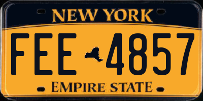 NY license plate FEE4857