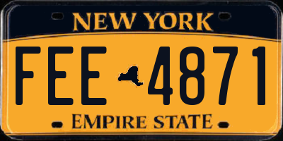NY license plate FEE4871