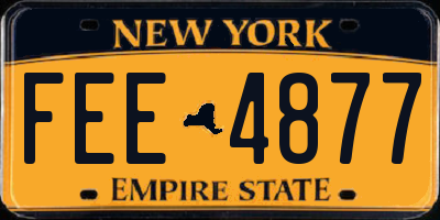 NY license plate FEE4877