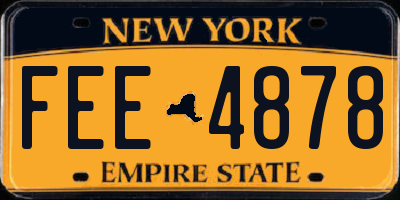 NY license plate FEE4878