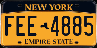 NY license plate FEE4885