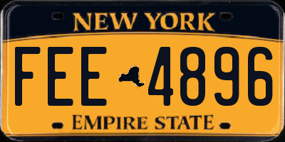 NY license plate FEE4896