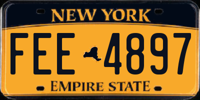 NY license plate FEE4897