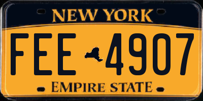 NY license plate FEE4907