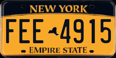NY license plate FEE4915