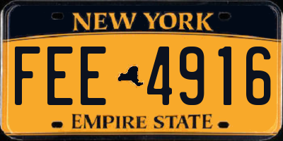 NY license plate FEE4916