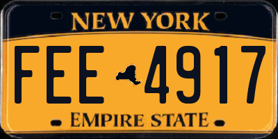 NY license plate FEE4917