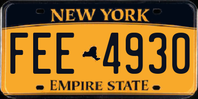 NY license plate FEE4930