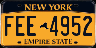 NY license plate FEE4952