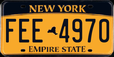 NY license plate FEE4970