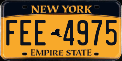 NY license plate FEE4975