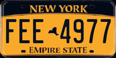 NY license plate FEE4977