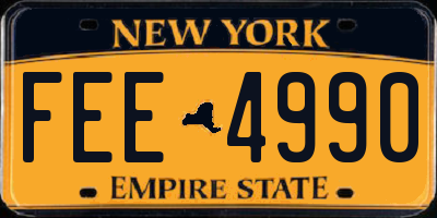 NY license plate FEE4990