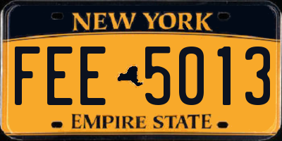 NY license plate FEE5013