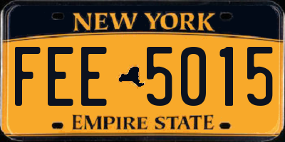 NY license plate FEE5015