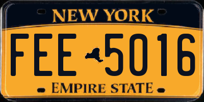 NY license plate FEE5016