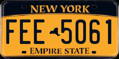 NY license plate FEE5061