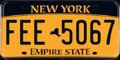 NY license plate FEE5067