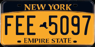 NY license plate FEE5097