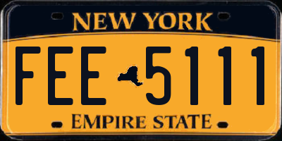 NY license plate FEE5111